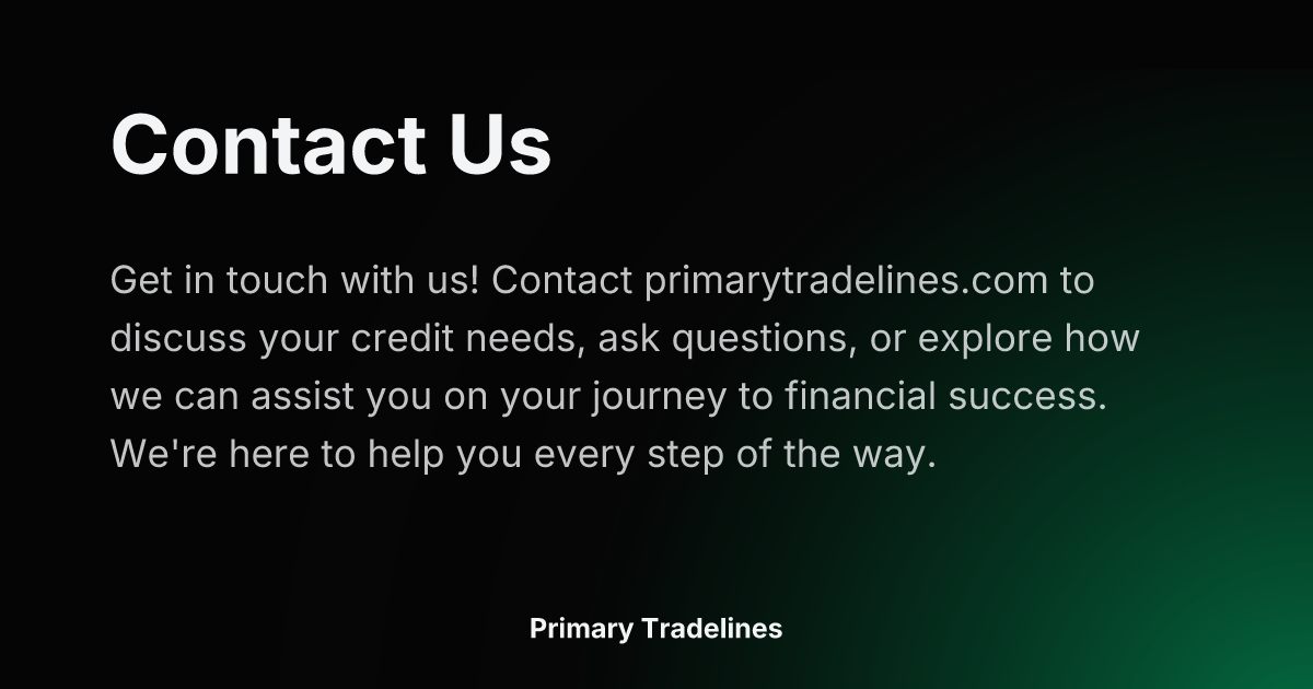 Primary Tradelines